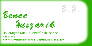 bence huszarik business card